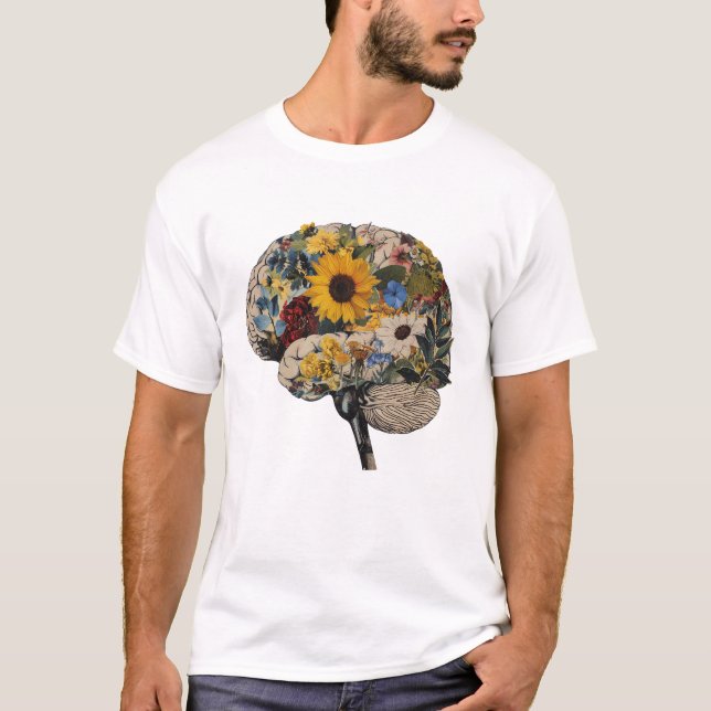 T-shirt Bloom ont des vibrations positives et être heureux (Devant)