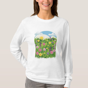 T-shirt "Bloom & Sunshine – Floral T shirt de printemps &
