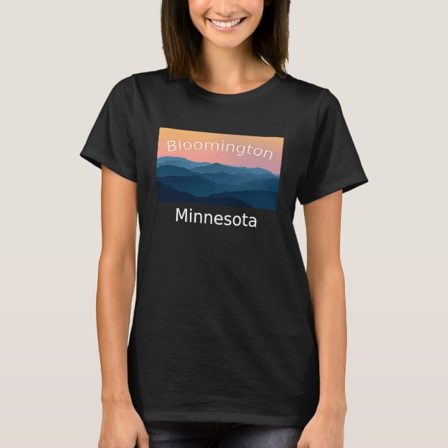 T-shirt Bloomington Minnesota Mountain sunset hometown (Devant)
