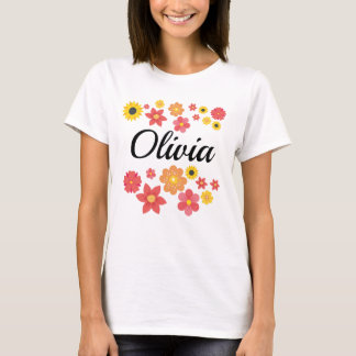 T-shirt Blooms Chromatiques - Ajoutez Votre Nom