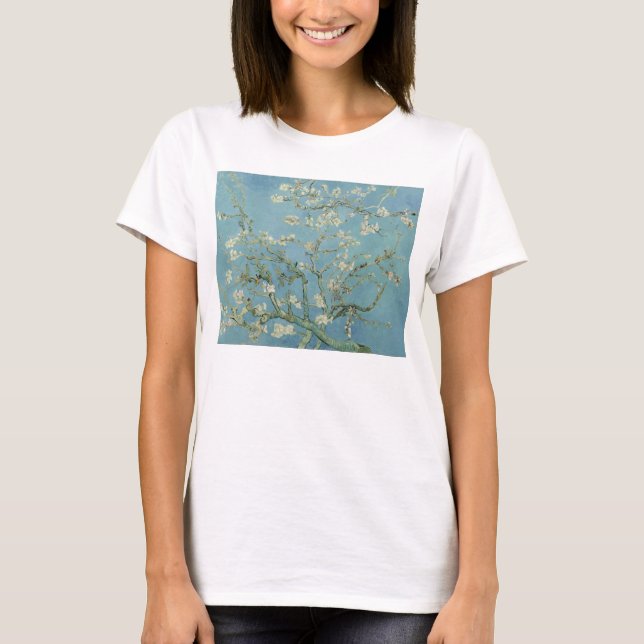 T-shirt Blossoms d'amandes par Vincent Van Gogh (Devant)
