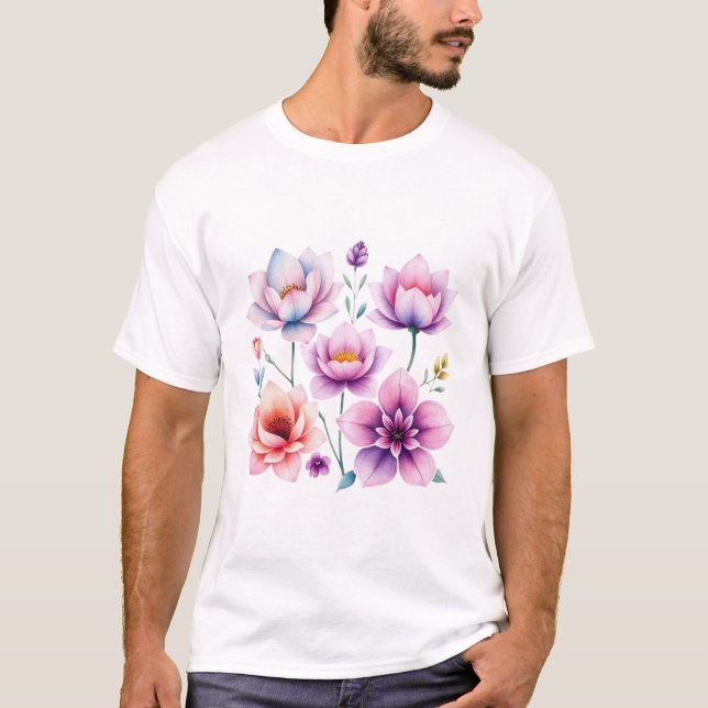 T-shirt Blossoms vibrants en fleurs (Devant)