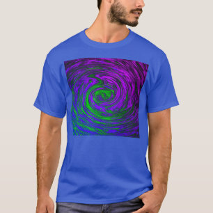T-shirt Blue Abstrait Art Swirl Hommes