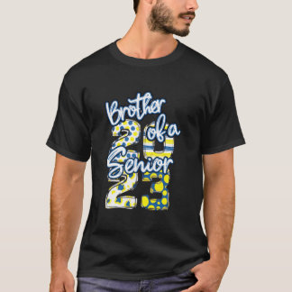 T-shirt Blue And Gold Brother Of A Senior 2023 School Grad