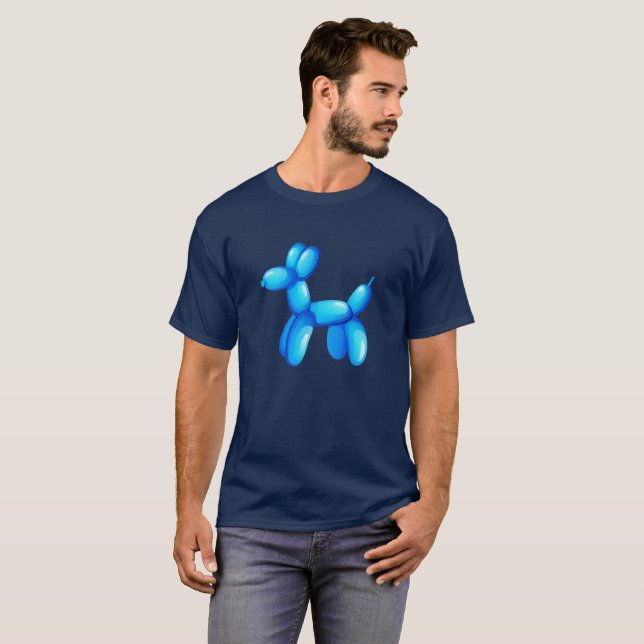 T-shirt Blue Balloon Animal Dog (Devant entier)
