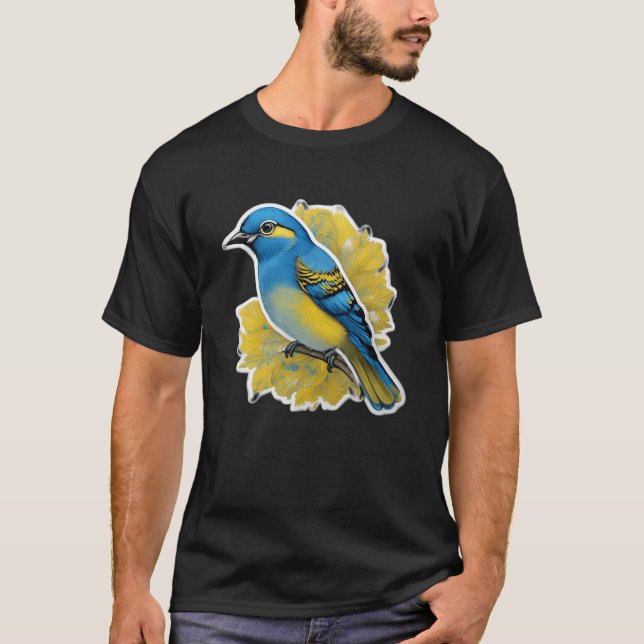 T-shirt Blue Bird rétro (Devant)