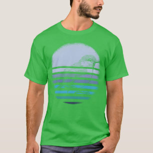T-shirt Blue Bird Retro Vintage Bird Observateur fille