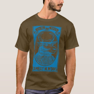 T-shirt Blue Bulls Head Indian Matchbox Art