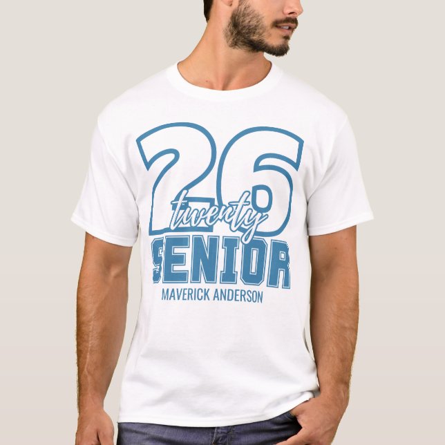 T-shirt Blue Class of 2026 Graduation (Devant)