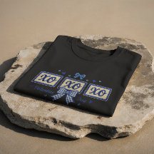 Blue Coquette Gingham Bow XOXO Valentine's Day T-S