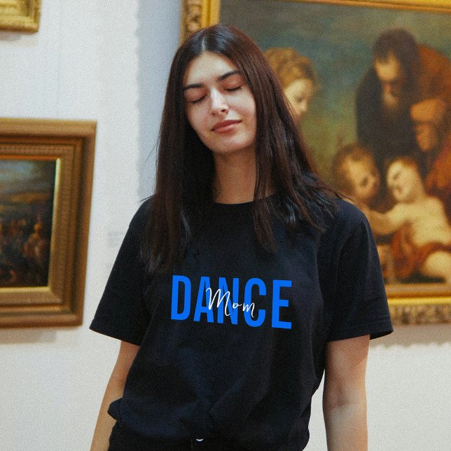T-shirt Blue Dance Maman Dance Amant Noir (Blue Dance Mom Dance Lover Black T-Shirt)