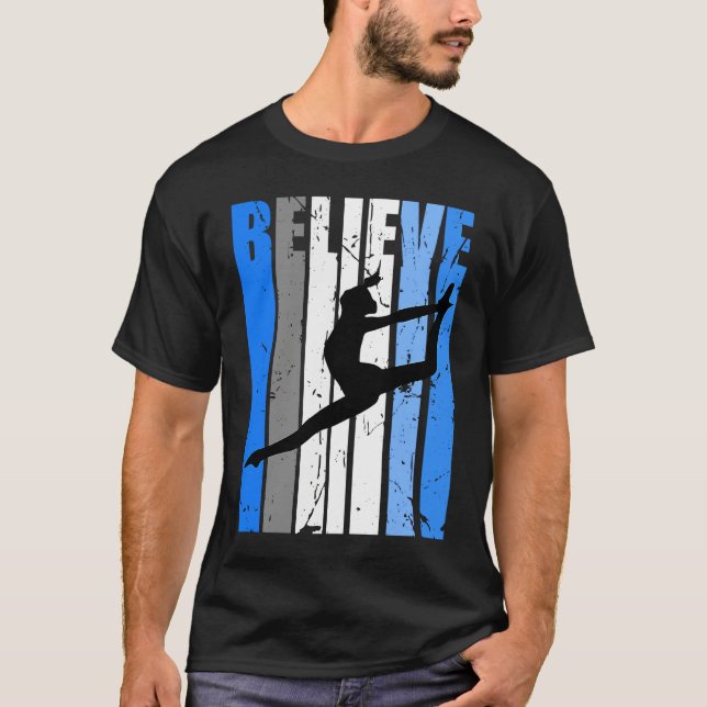 T-shirt Blue Dance Team Believe Motivating Dancer Dancing  (Devant)