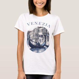 T-shirt Blue Delft Blue Venice Gondola