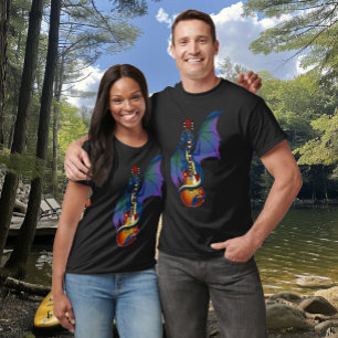 T-shirt Blue Dragon Sunburst Guitare Music