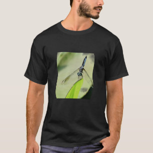 T-shirt Blue Dragonfly green leaf Photo Nature Lovers