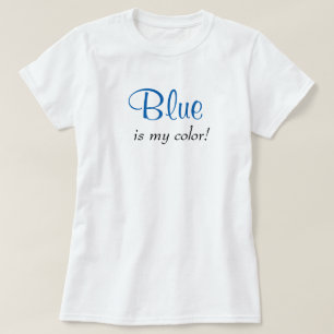 T-shirt Blue est ma couleur mignonne typographie Girl Text