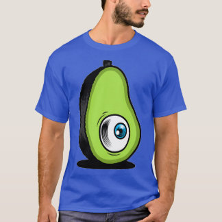 T-shirt Blue Eye Avocado Fruit Slice Bio et santé F