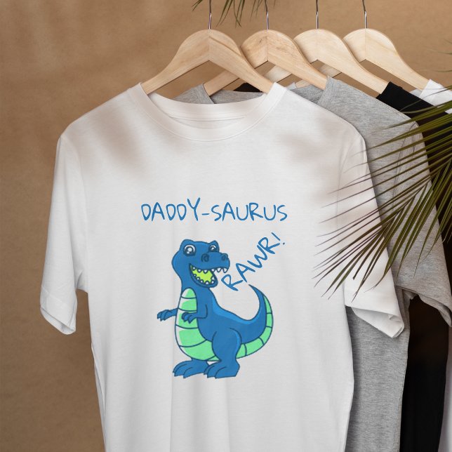 T-shirt Blue Green Dinosaur Anniversaire papa d'anniversai (Blue Green Dinosaur Birthday Daddy of Birthday Boy T-Shirt)