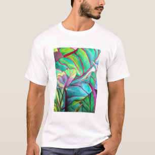 T-shirt Blue Hawaii Tropical leaf folios art