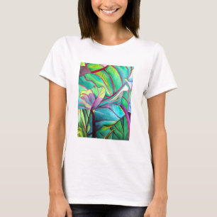 T-shirt Blue Hawaii Tropical leaf folios art