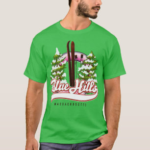 T-shirt Blue Hills Massachusetts Ski
