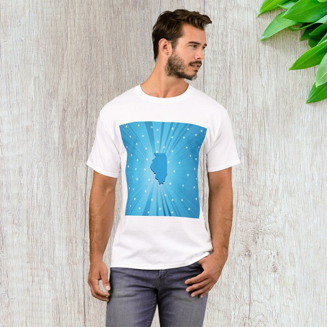 T-shirt Blue Illinois Mens (Créateur téléchargé)