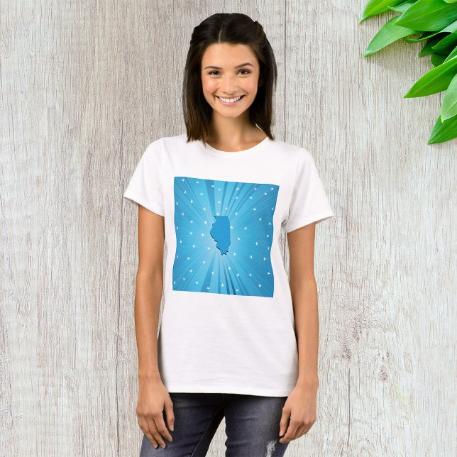 T-shirt Blue Illinois Womens (Créateur téléchargé)