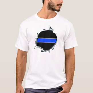T-shirt Blue Line mince
