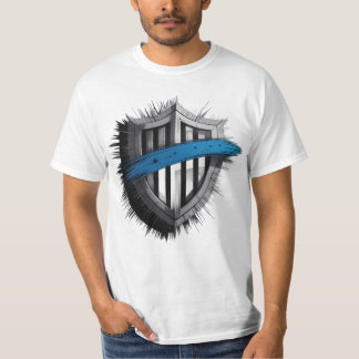 T-shirt Blue Line Shield – Honor, Service, Protection