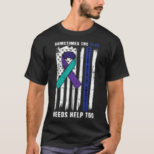 T-shirt Blue Lives Police Suicide Sensibilisation Loi d'ap