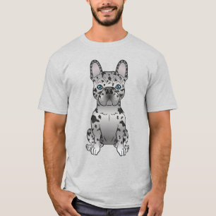 T-shirt Blue Merle French Bulldog / Frenchie Cartoon Chien