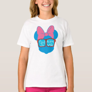 T-shirt Blue Minnie Lunettes de soleil rouges Diva