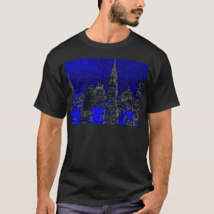 T-shirt Blue Pop Art New York