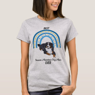 T-shirt Blue Rainbow Best Bernese Mountain Dog Maman T-shi
