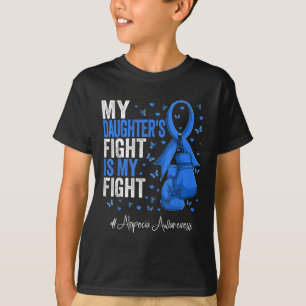 T-shirt Blue Ribbon fille Alopecia sensibilisation