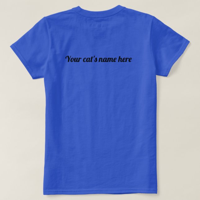 T-shirt Blue Ridge Maine Coons Chat Face Personnalisée Ret (Design dos)