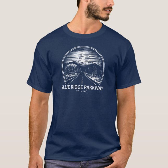 T-shirt Blue Ridge Parkway Forest (Devant)