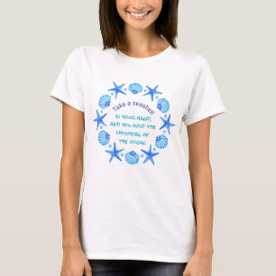 T-shirt Blue Sea Shells et Starfish Beach