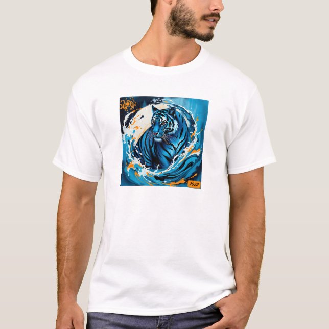 T-shirt Blue Water Tiger 2022 - (Devant)