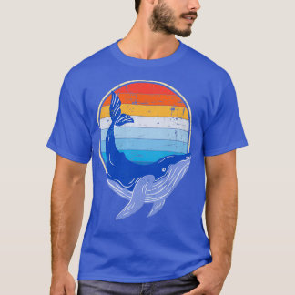 T-shirt Blue Whale Lover Retro Vintage