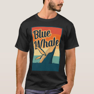 T-shirt Blue Whale Sea Diving Maritime Waves Nature Protec