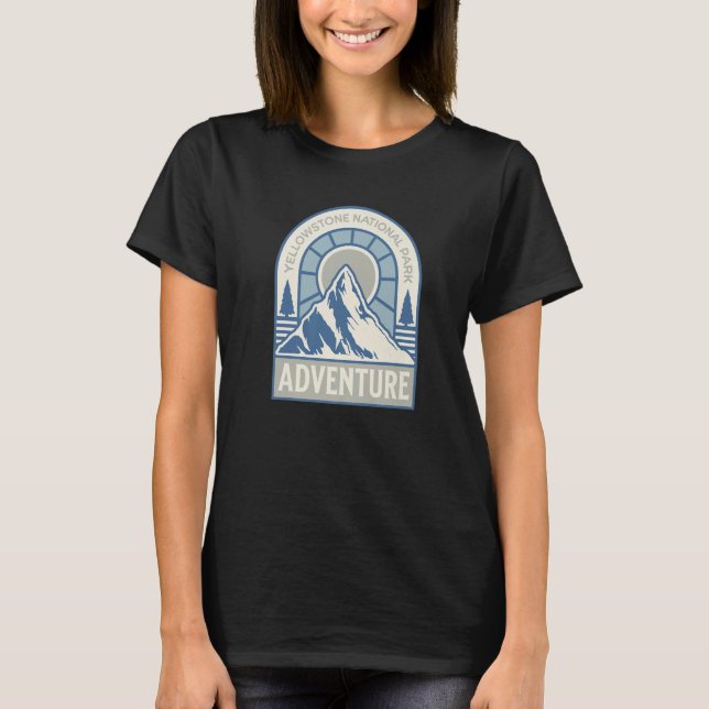 T-shirt Blue Yellowstone National Park Wyoming Montana Ida (Devant)