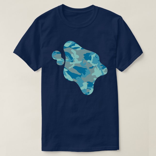 T-shirt BlueBlast Camo Motif Paint Splat (Design devant)