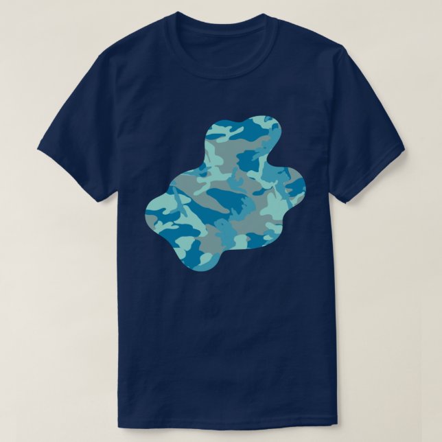 T-shirt BlueBlast Camo Motif Paint Splat v3 (Design devant)