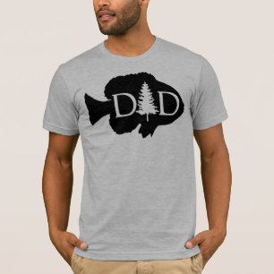 T-shirt Bluegill Fishing Papa Silhouette FÊTE DES PÈRES