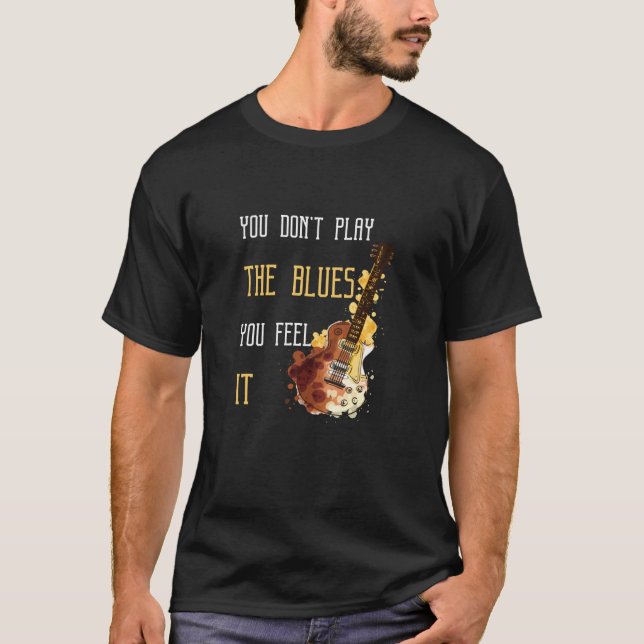 T-shirt Bluegrass Jouer de la guitare blues (Devant)