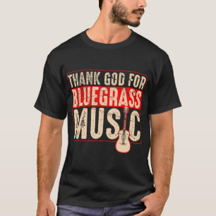 T-shirt Bluegrass Music Guitariste Et Funny Banjo