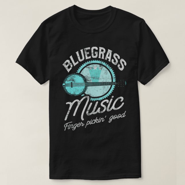 T-shirt Bluegrass Music Guitariste et Funny Banjo Inst (Design devant)