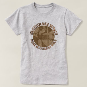 T-shirt Bluegrass Musique Réels Musiciens Seulement Joueu