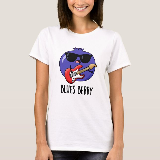 T-shirt Blues Berry Funky Fruit Pun (Devant)